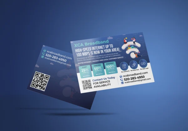 Boardband Internet postcard design