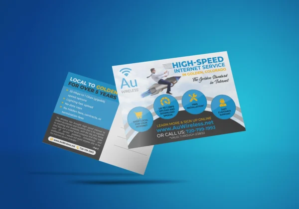 Boardband Internet postcard design
